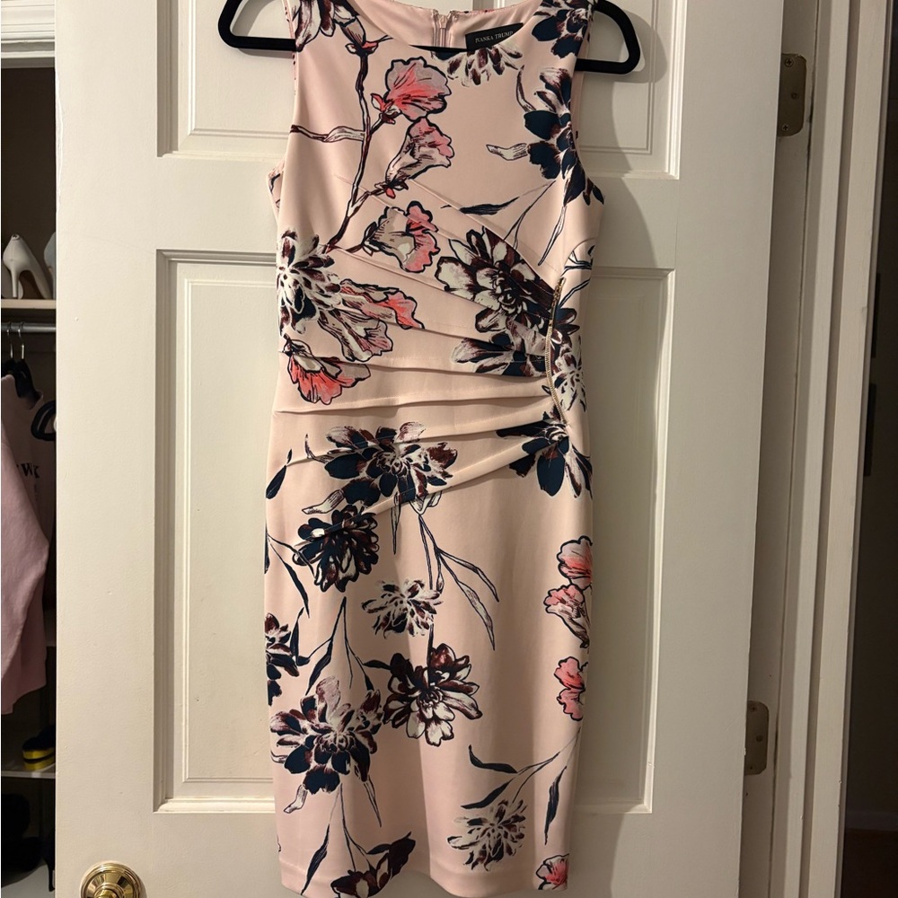 Ivanka Trump Floral Pink Sleeveless Dress